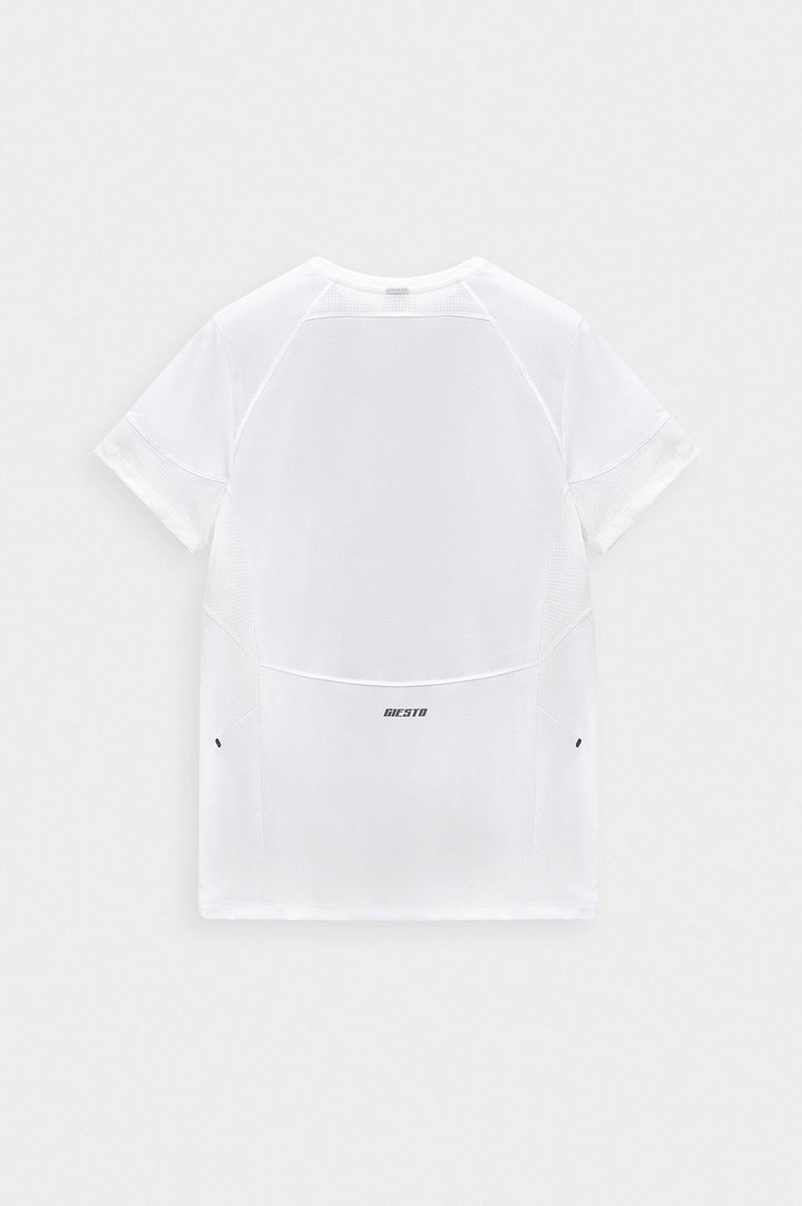 Giesto T-shirt d'Entraînement Technique Slim Fit Active Wear Blanc - Blanc