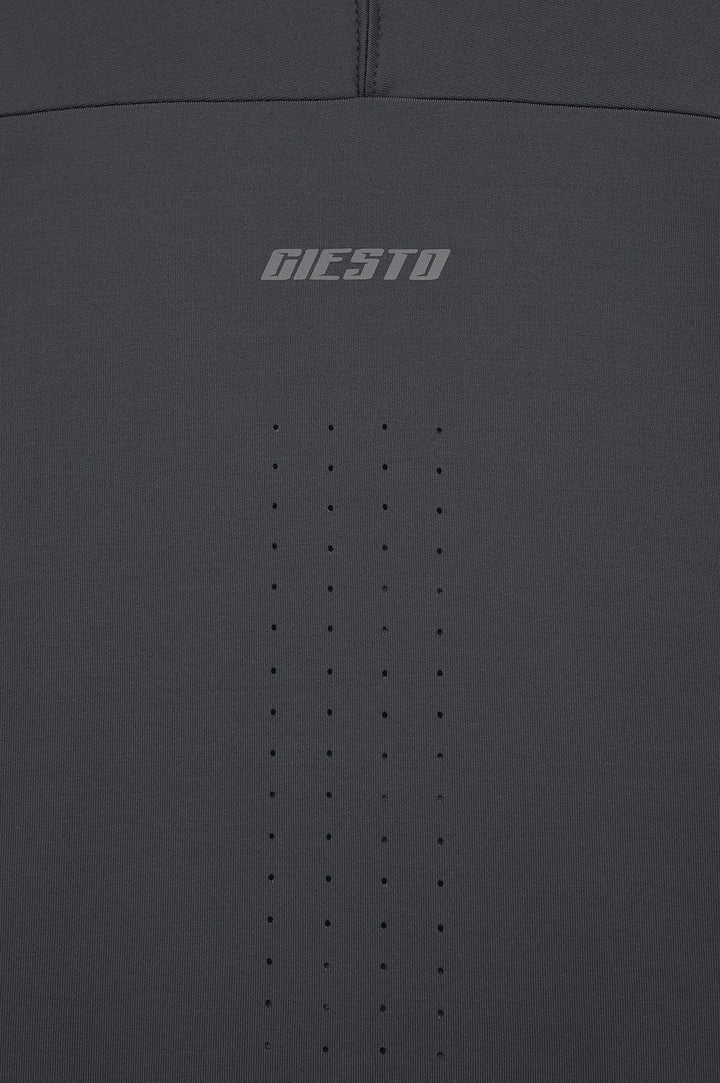 Giesto Haut Technique à Demi Fermeture Éclair Slim Fit Active Wear Anthracite - Anthracite