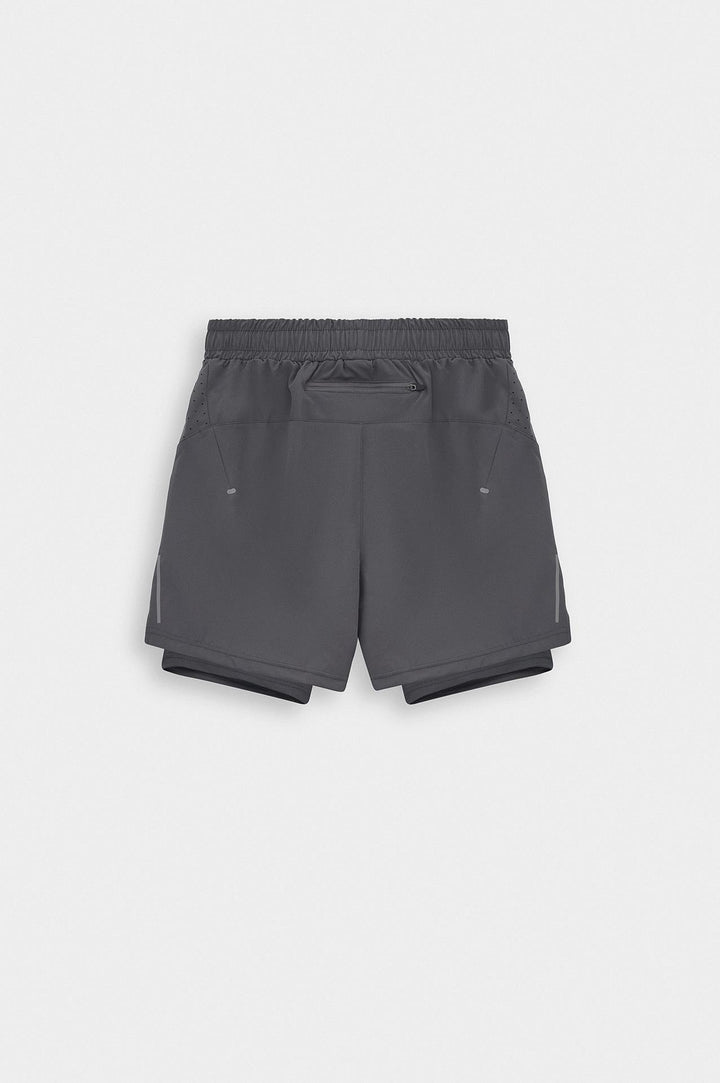 Giesto Short d'Entraînement Technique avec Leggings Active Wear Anthracite - Anthracite