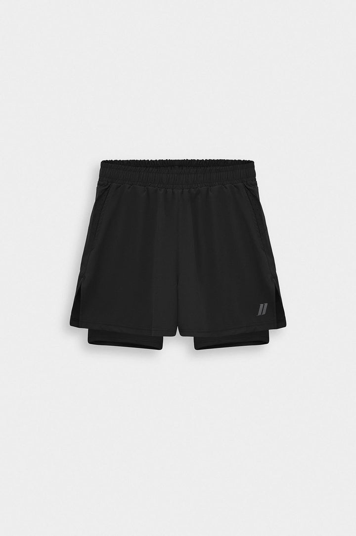 Giesto Short d'Entraînement Technique avec Leggings Active Wear Noir - Noir