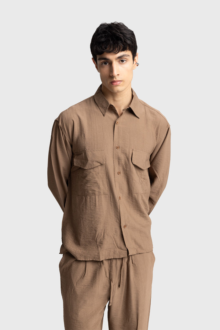 Giesto Chemise fluide Airy - Tabac