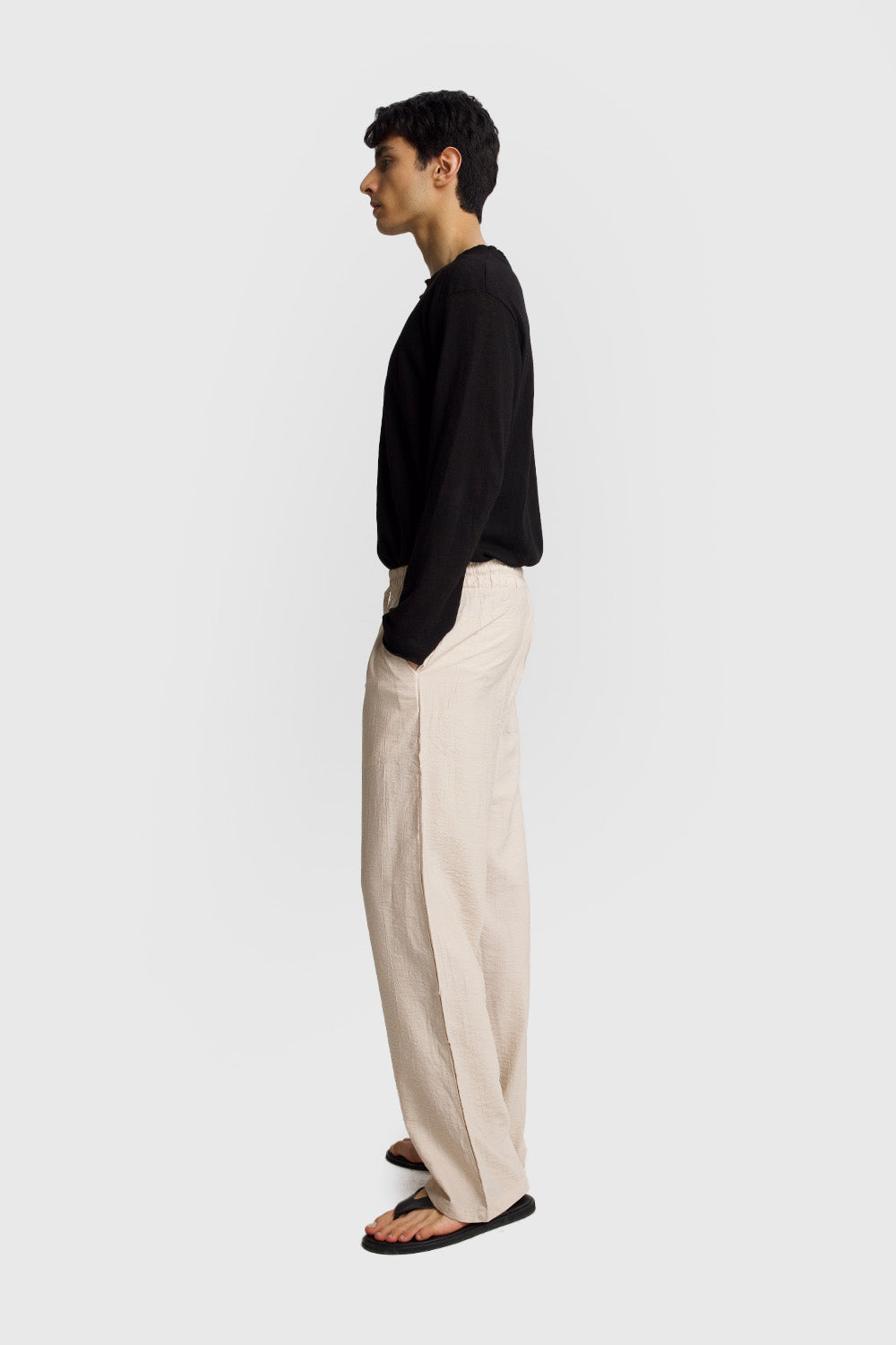 Giesto Pantalon Airy fluide - Noir