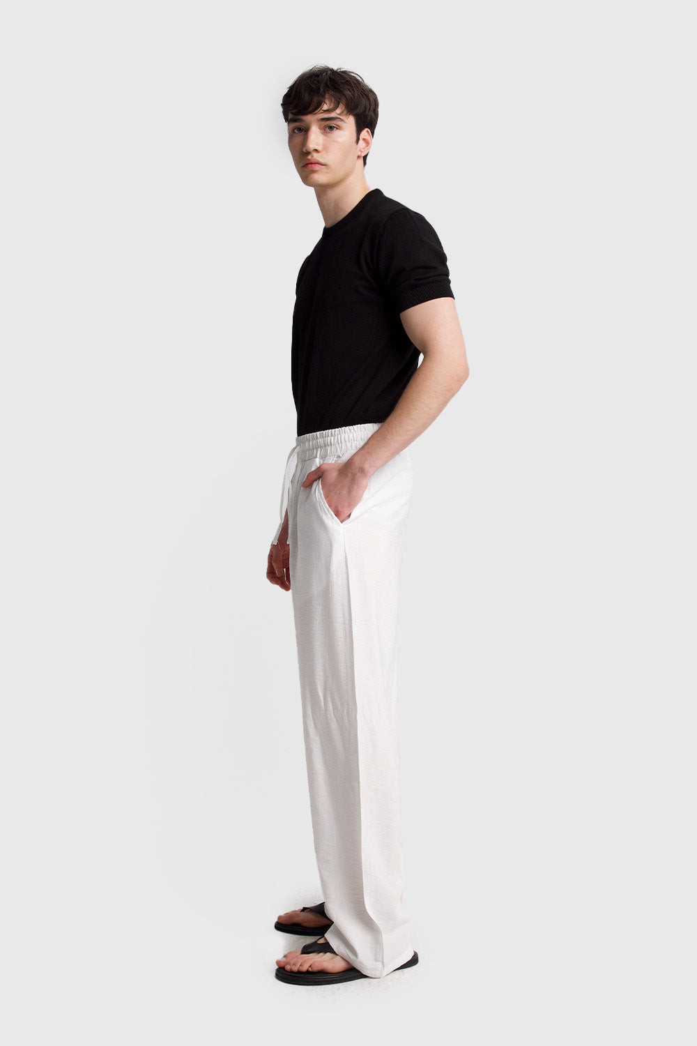 Giesto Pantalon Airy fluide - Noir