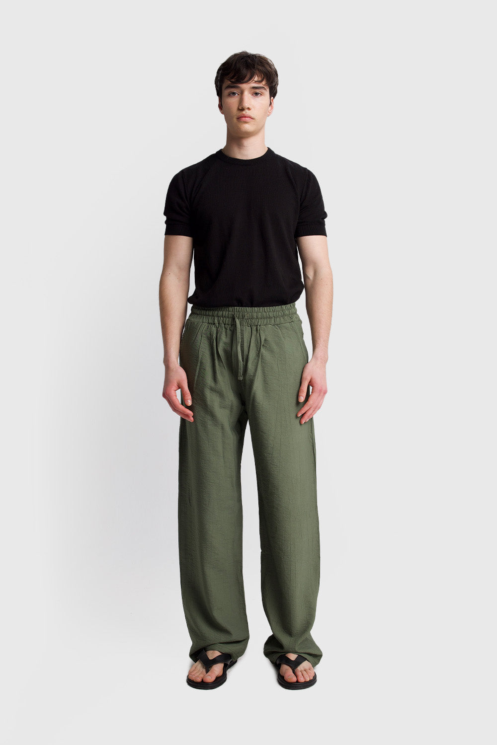 Giesto Pantalon Airy fluide - Noir