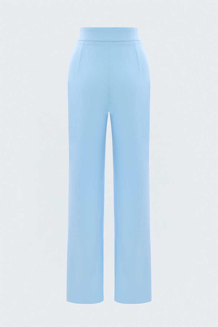 Sateen Pantalon avec détails d'accessoires - bebe Bleu