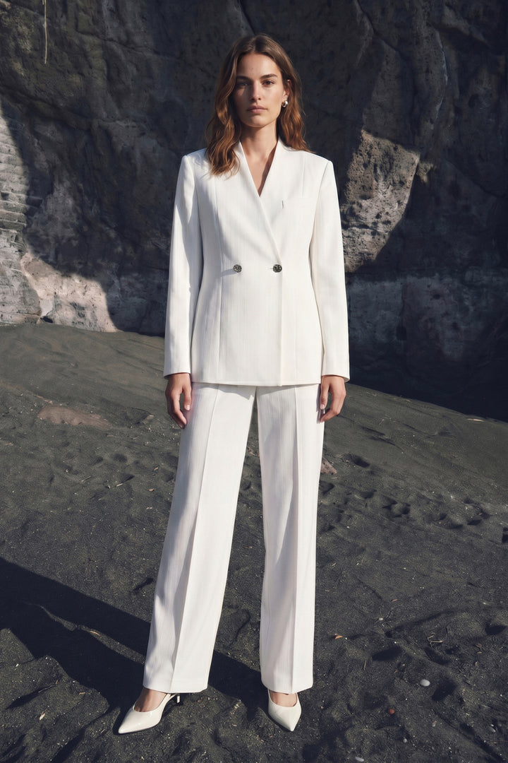 Sateen Veste Anna - Écru
