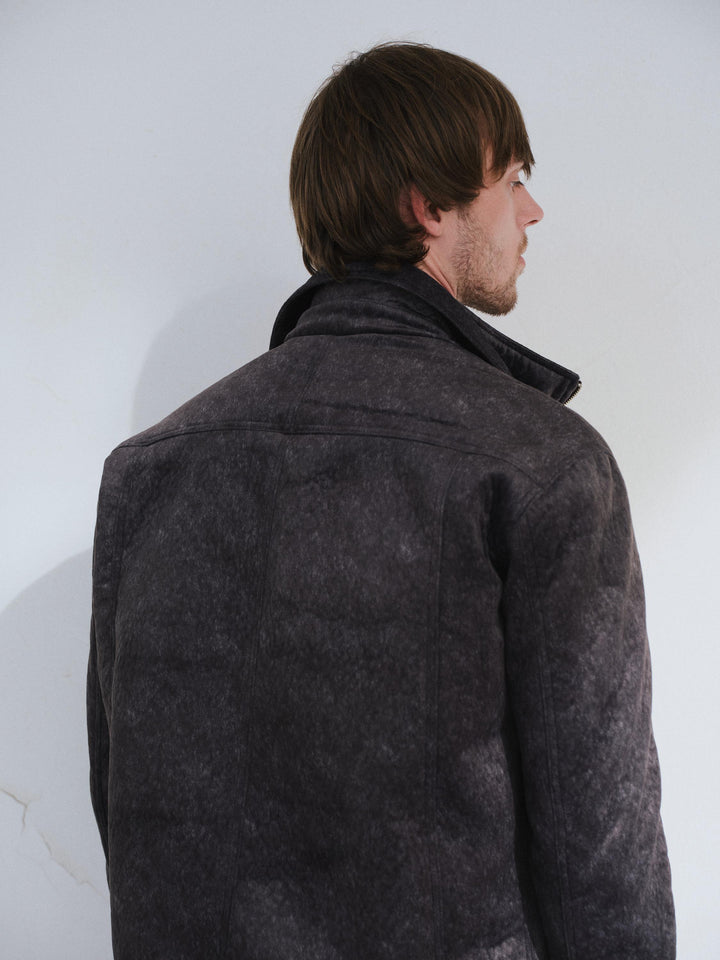 Giesto Veste en suède anthracite à fermeture asymétrique - Anthracite