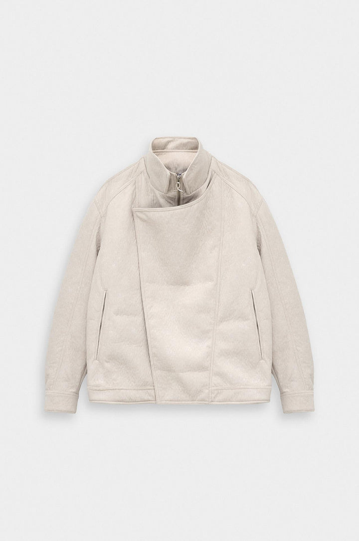 Giesto Veste en suède beige à fermeture asymétrique - Beige
