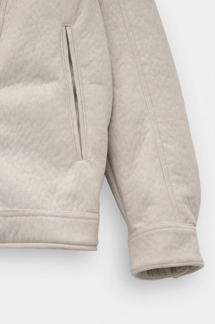 Giesto Veste en suède beige à fermeture asymétrique - Beige