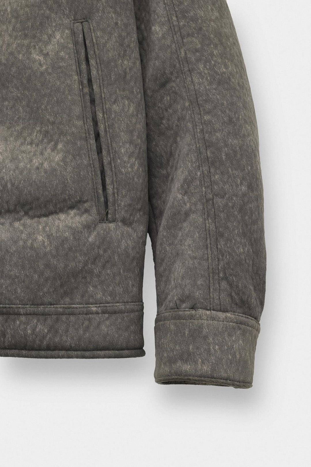 Giesto Veste en suède kaki à fermeture asymétrique - Kaki