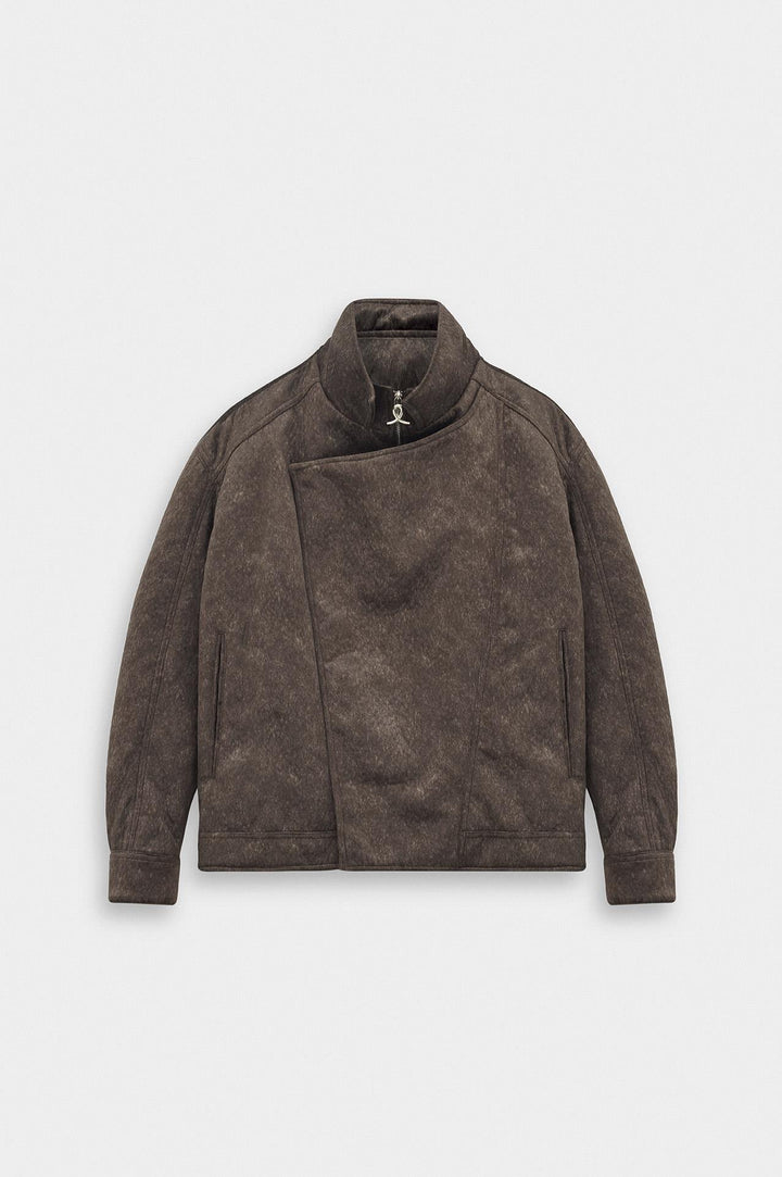 Giesto Veste en suède marron à fermeture asymétrique - Marron