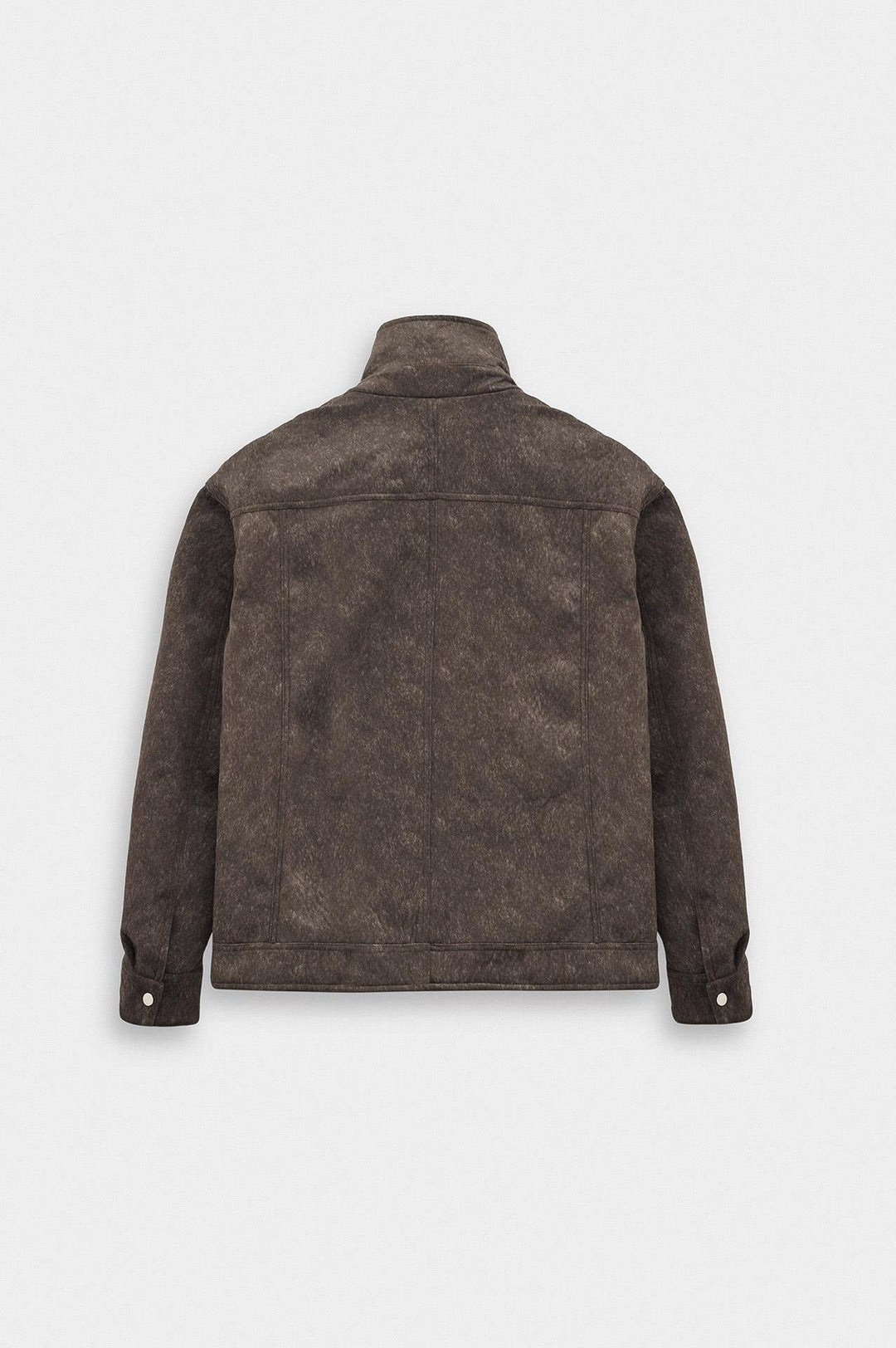 Giesto Veste en suède marron à fermeture asymétrique - Marron
