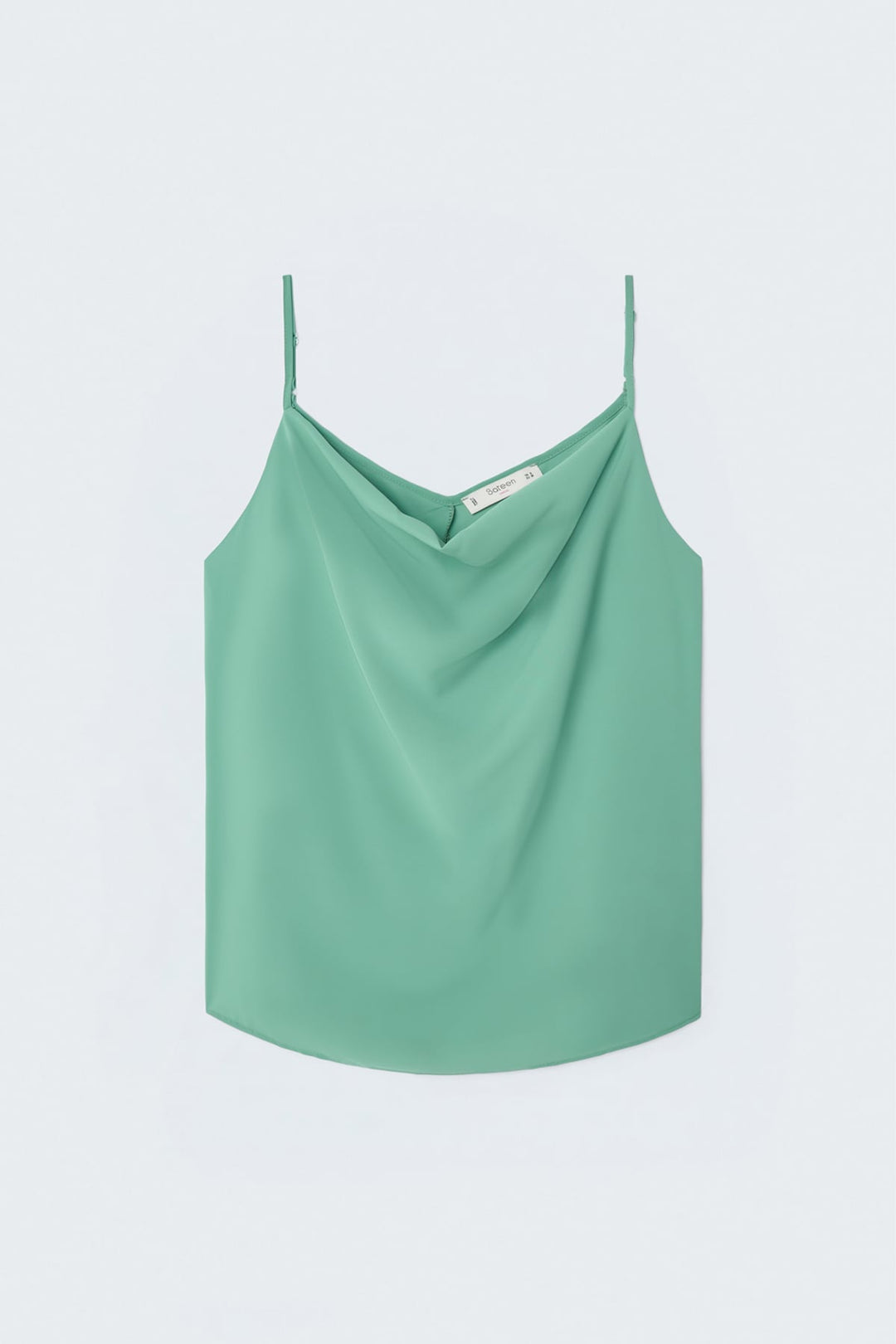 Sateen Blouse Débardeur Col Dégagé - Menthe