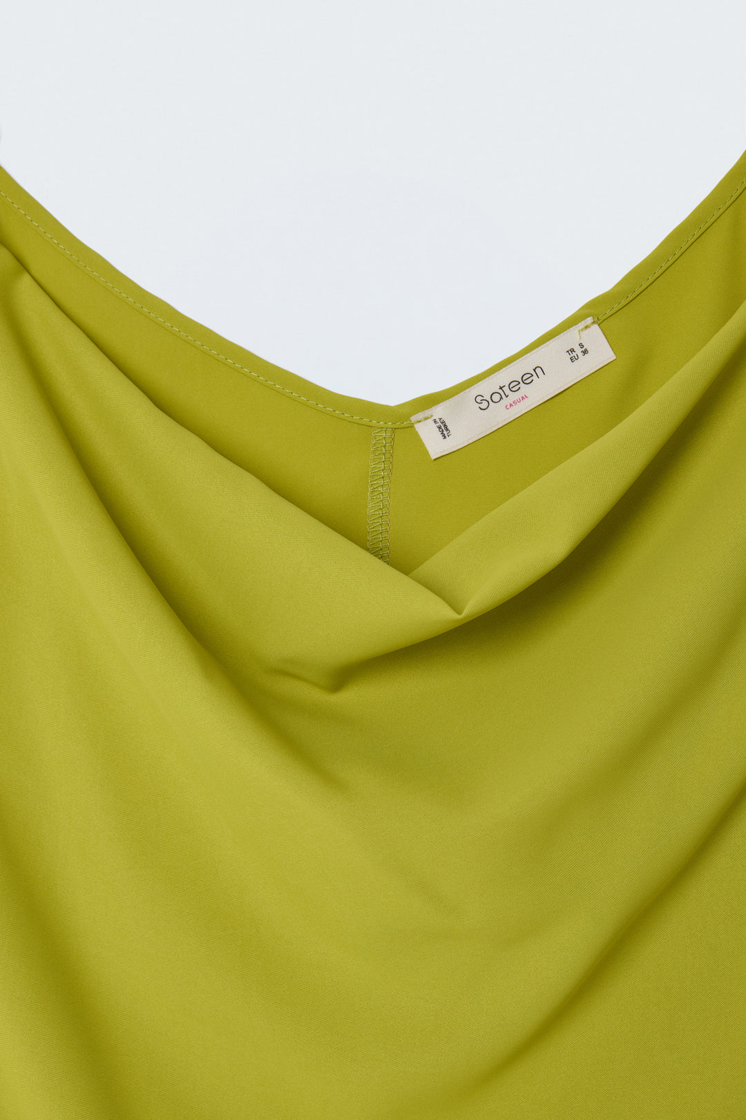 Sateen Blouse Débardeur Col Dégagé - yag Vert