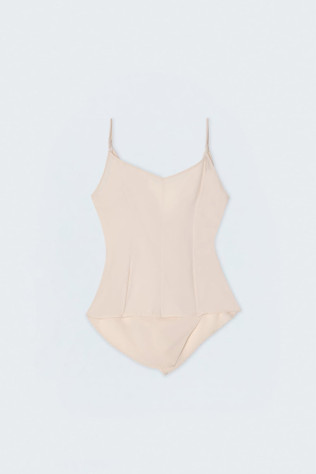 Sateen Blouse croisée à bretelles - Beige