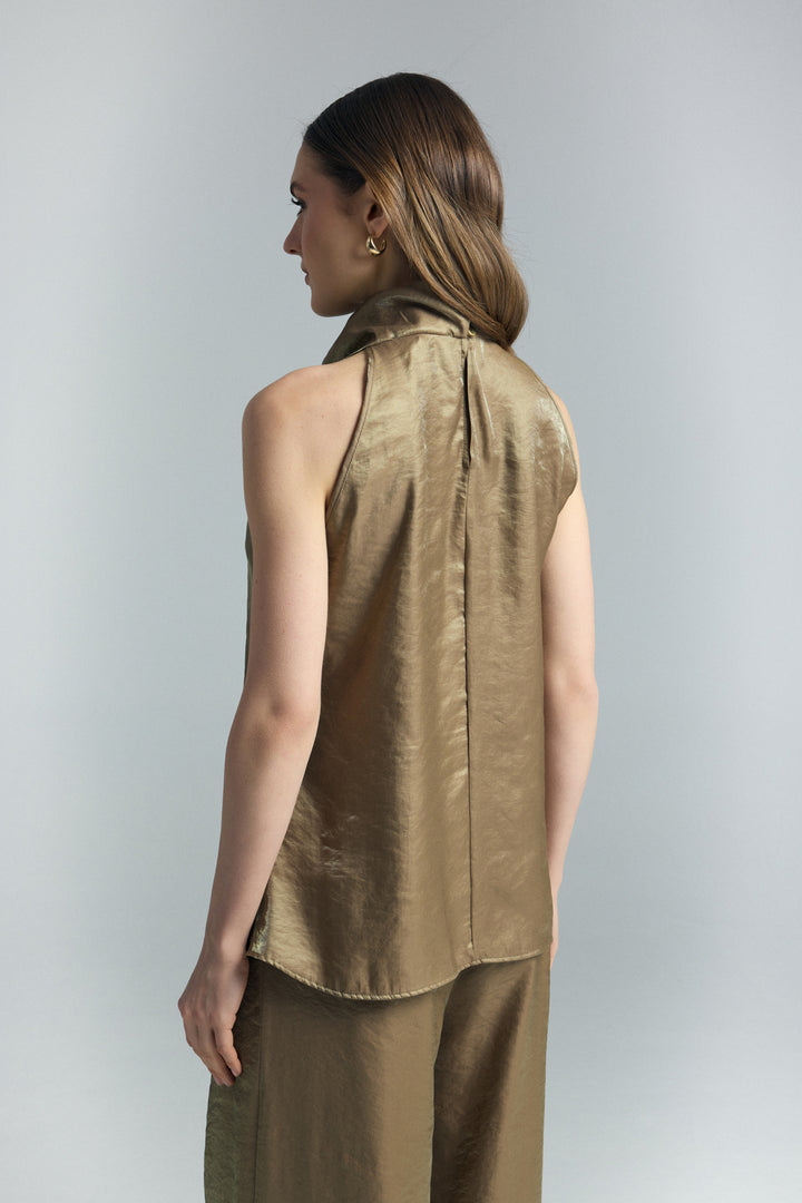Sateen Blouse Aura - Kaki