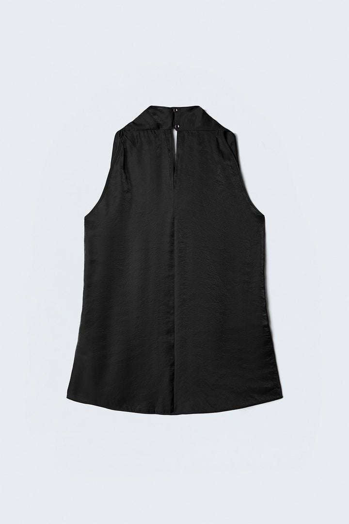 Sateen Blouse Aura - Noir