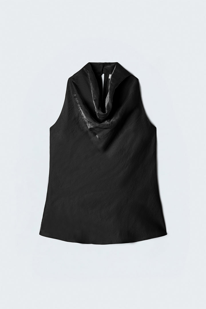 Sateen Blouse Aura - Noir