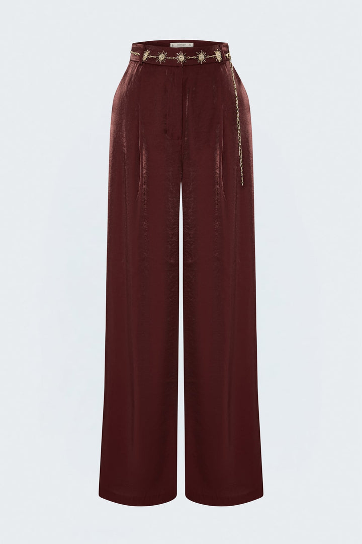 Sateen Aura Pantalon - Bordeaux