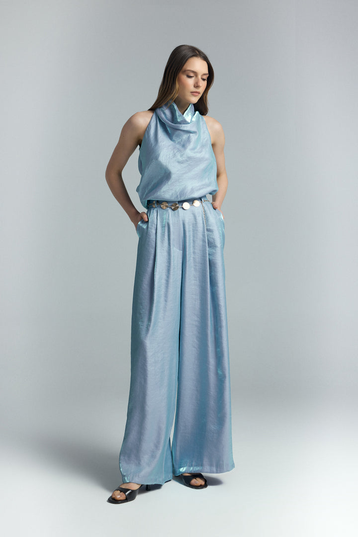 Sateen Pantalon Aura - Bleu