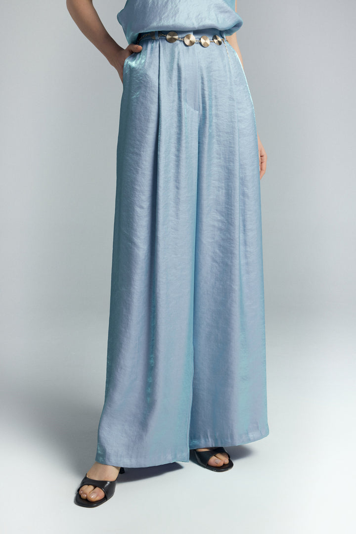 Sateen Pantalon Aura - Bleu