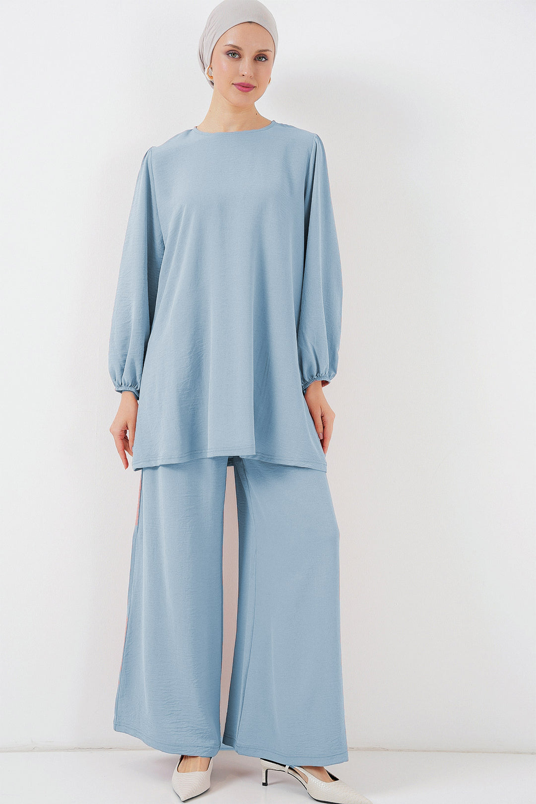 Bigdart Ensemble Haut Bas Tunique Pantalon Ayrobin 6712 - açik Bleu