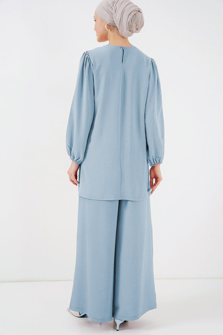 Bigdart Ensemble Haut Bas Tunique Pantalon Ayrobin 6712 - açik Bleu