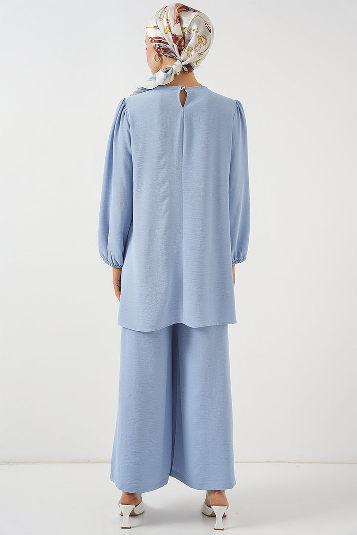 Bigdart Ensemble Haut Bas Tunique Pantalon Ayrobin 6712 - Bleu clair
