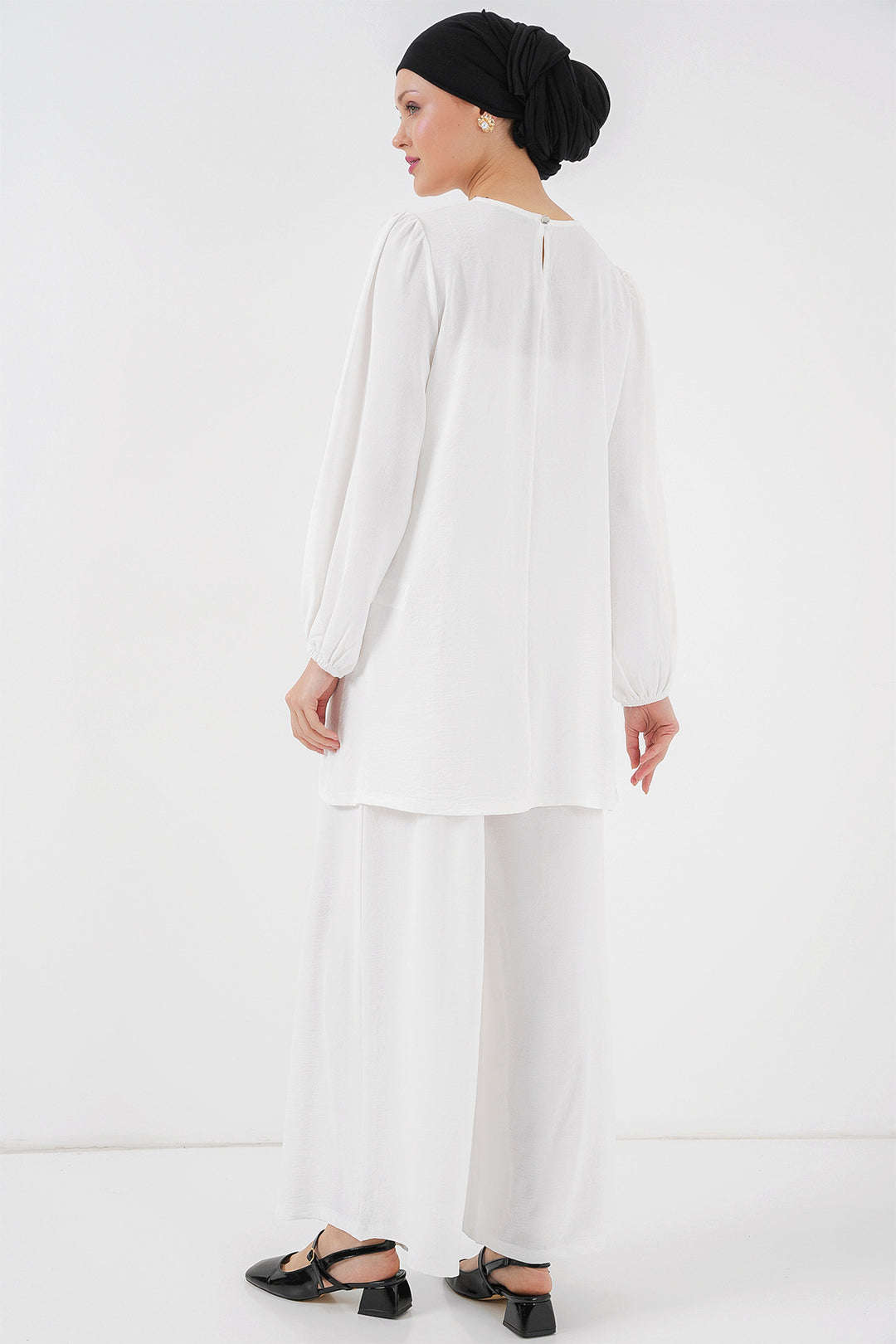 Bigdart Ensemble Haut Bas Tunique Pantalon Ayrobin 6712 - Blanc