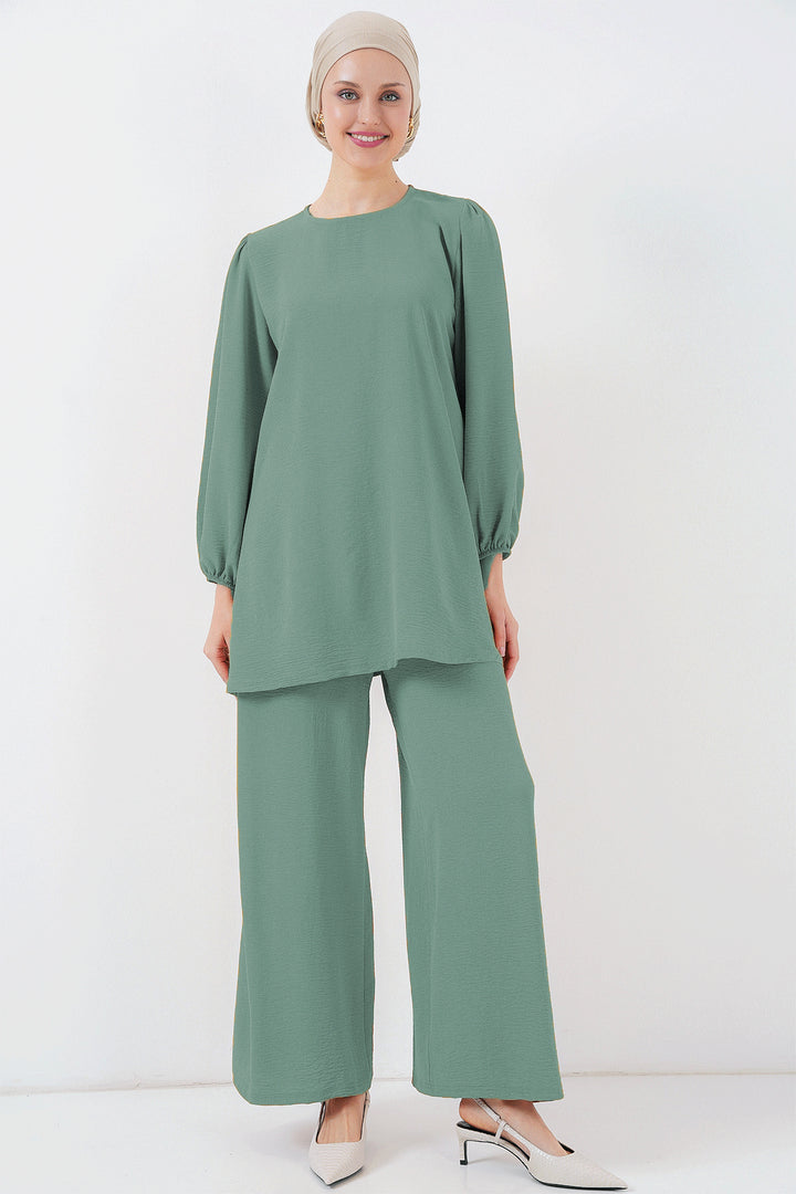 Bigdart Ensemble Haut Bas Tunique Pantalon Ayrobin 6712 - Vert d'eau