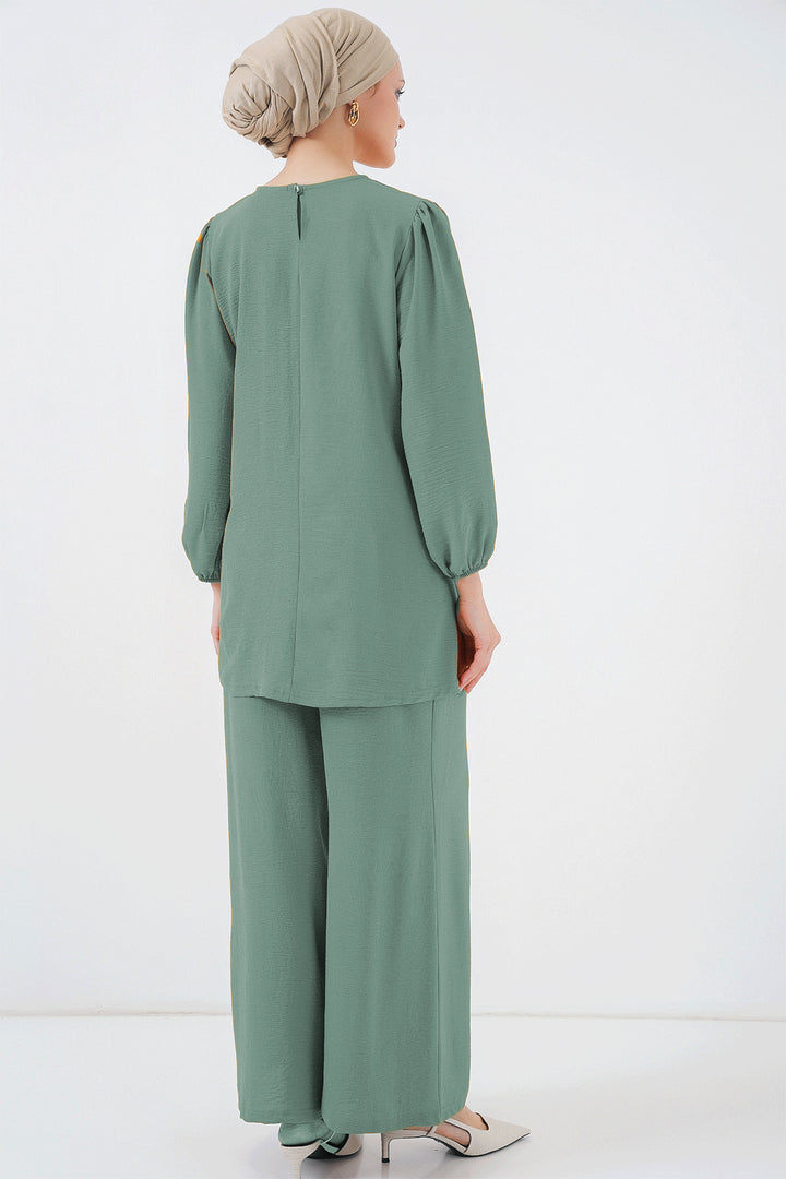 Bigdart Ensemble Haut Bas Tunique Pantalon Ayrobin 6712 - Vert d'eau