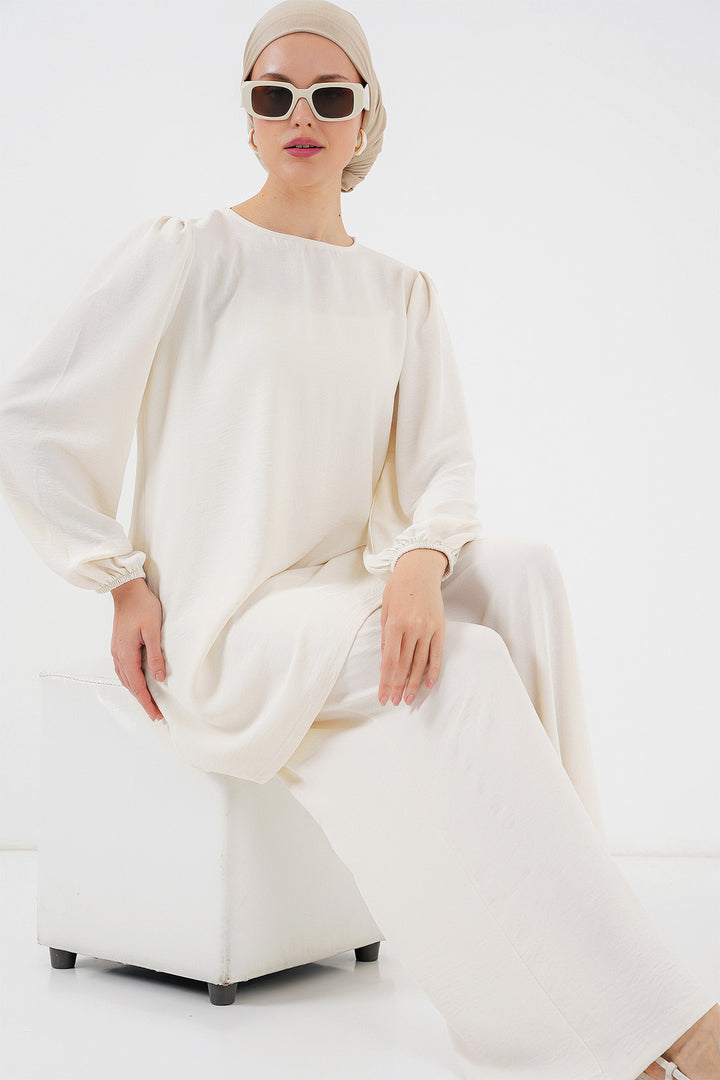 Bigdart Ensemble Tunique Pantalon Ayrobin 6712 - Écru