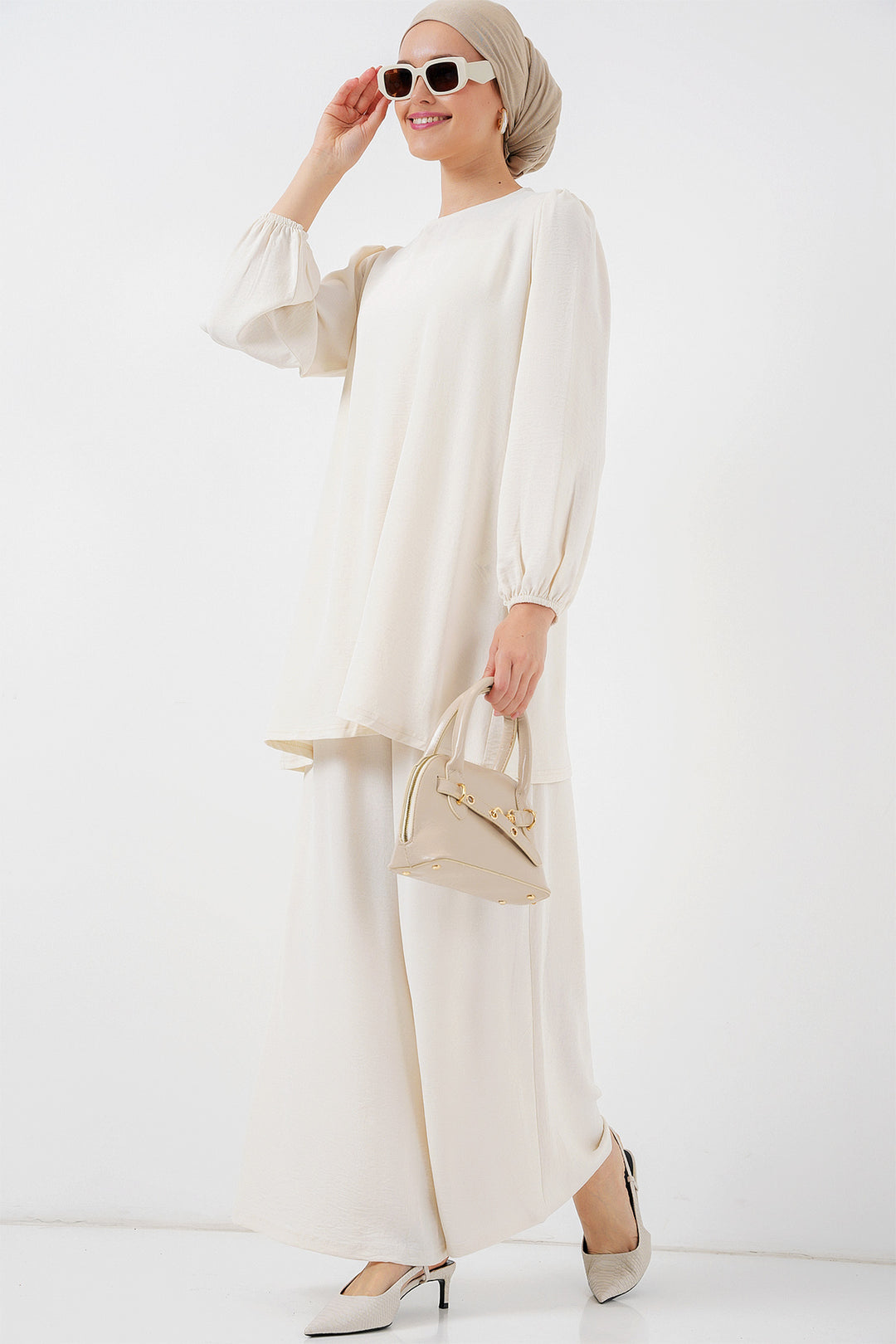 Bigdart Ensemble Tunique Pantalon Ayrobin 6712 - Écru