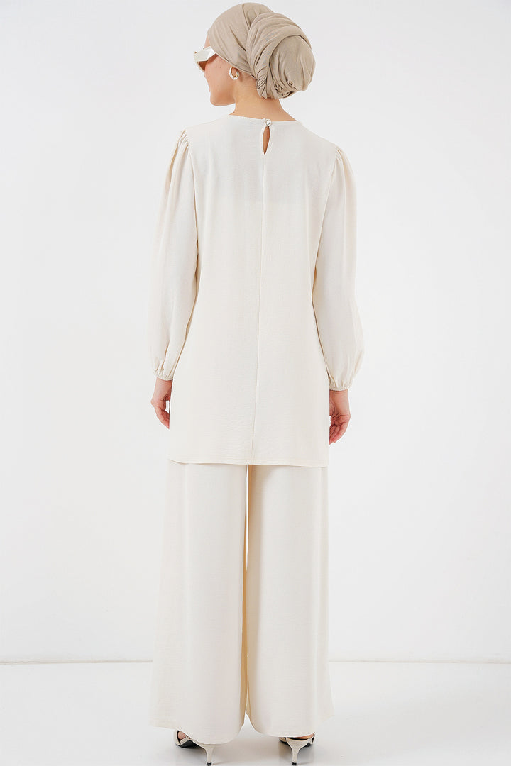 Bigdart Ensemble Tunique Pantalon Ayrobin 6712 - Écru
