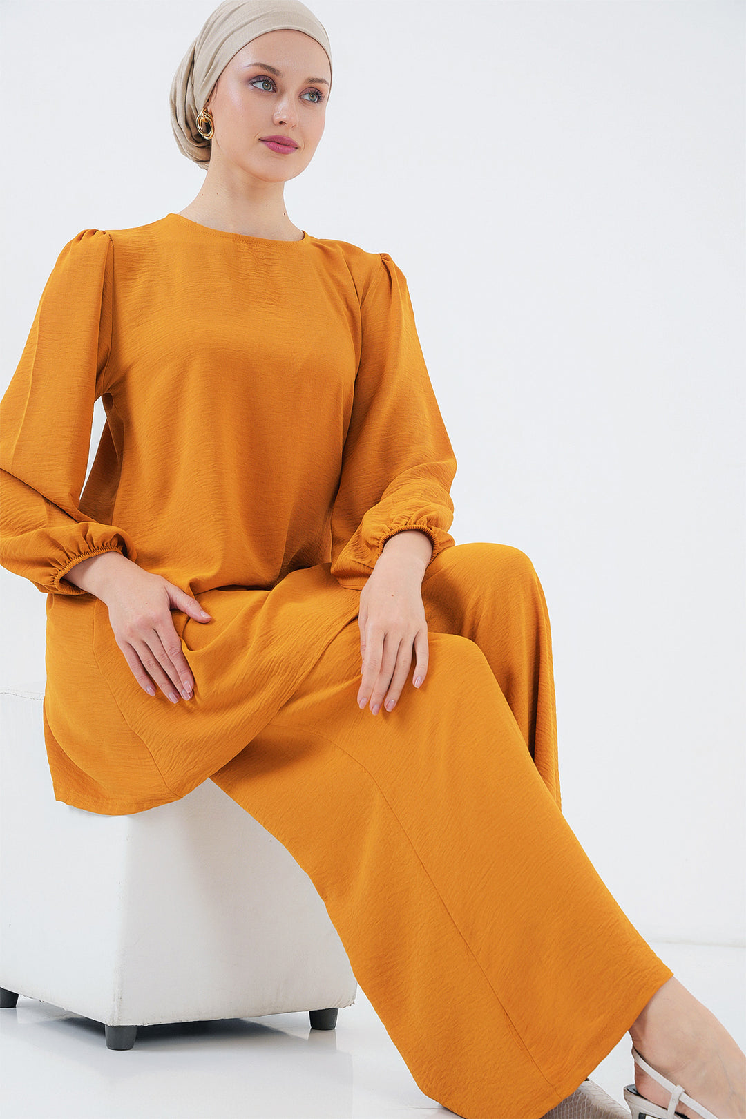 Bigdart Ayrobin Tunik Pantolon Alt Üst Takım 6712 - Moutarde