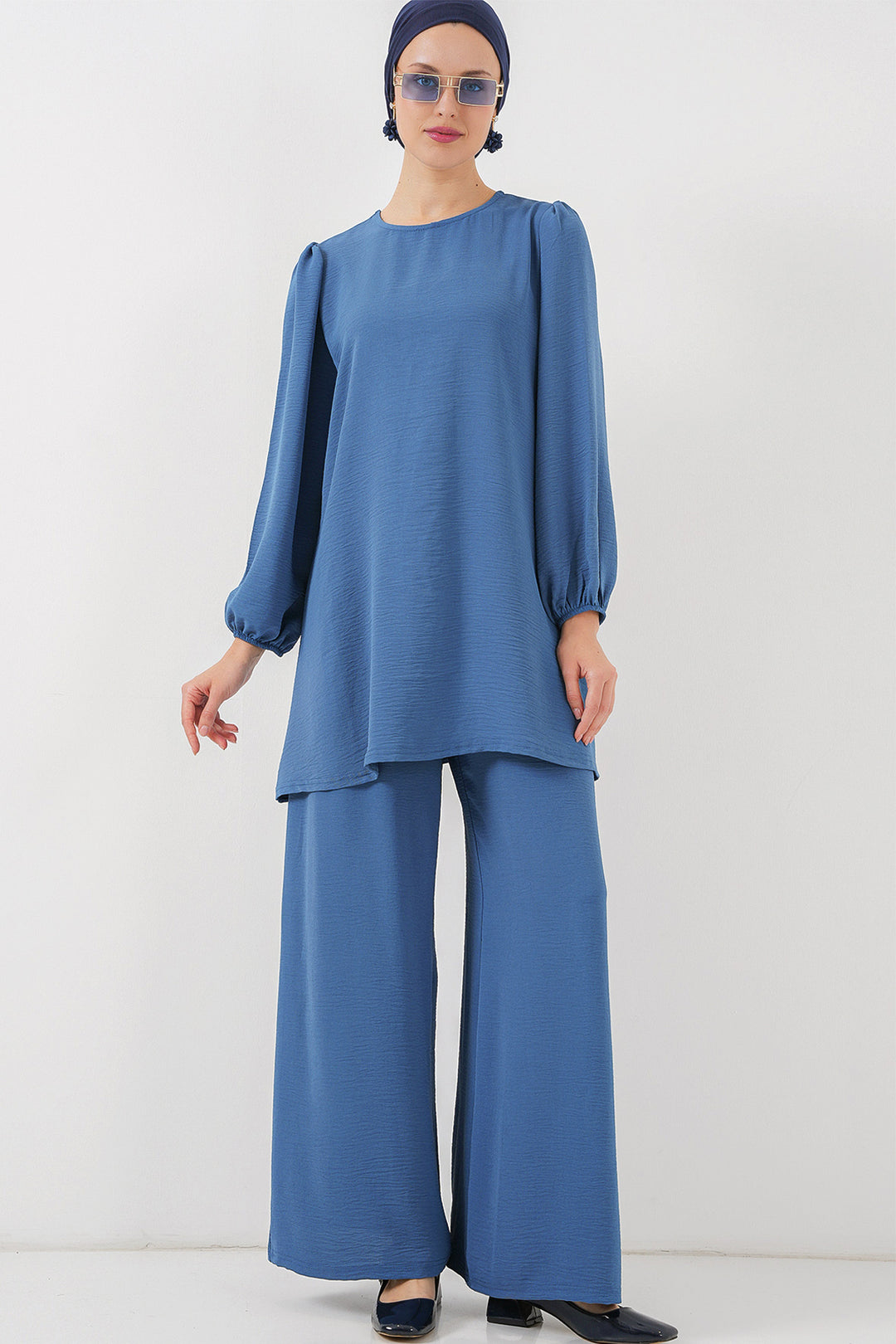 Bigdart Ensemble Haut Bas Tunique Pantalon Ayrobin 6712 - Indigo