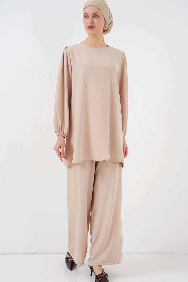 Bigdart Ensemble Haut Bas Tunique Pantalon Ayrobin 6712 - Crème
