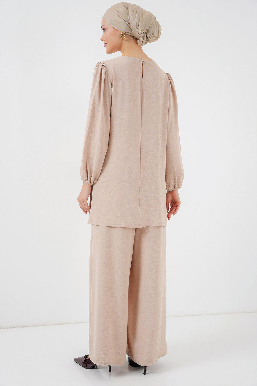 Bigdart Ensemble Haut Bas Tunique Pantalon Ayrobin 6712 - Crème