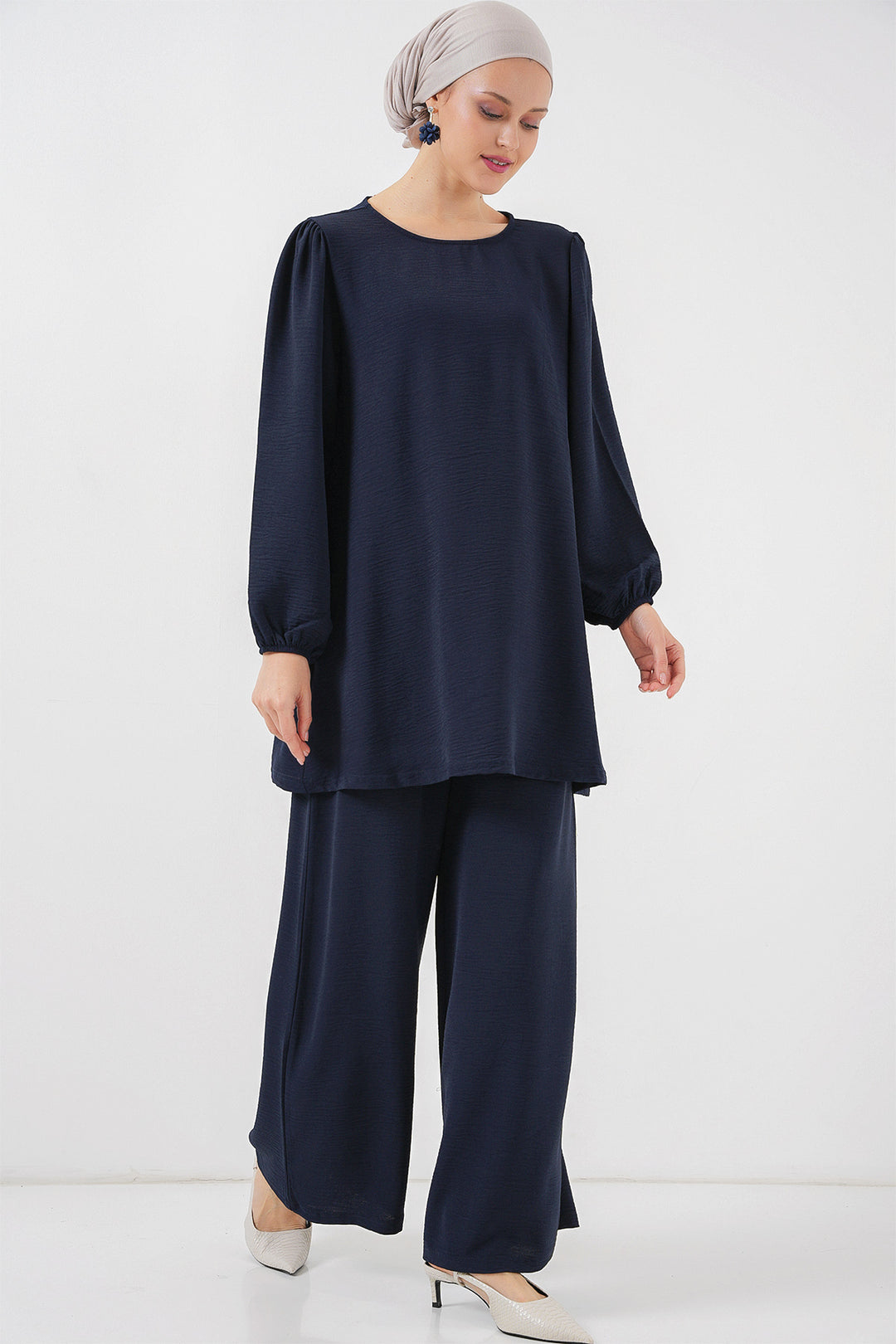 Bigdart Ensemble Haut Bas Tunique Pantalon Ayrobin 6712 - Bleu marine