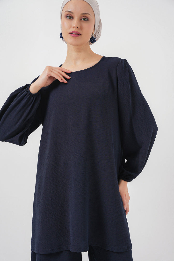 Bigdart Ensemble Haut Bas Tunique Pantalon Ayrobin 6712 - Bleu marine