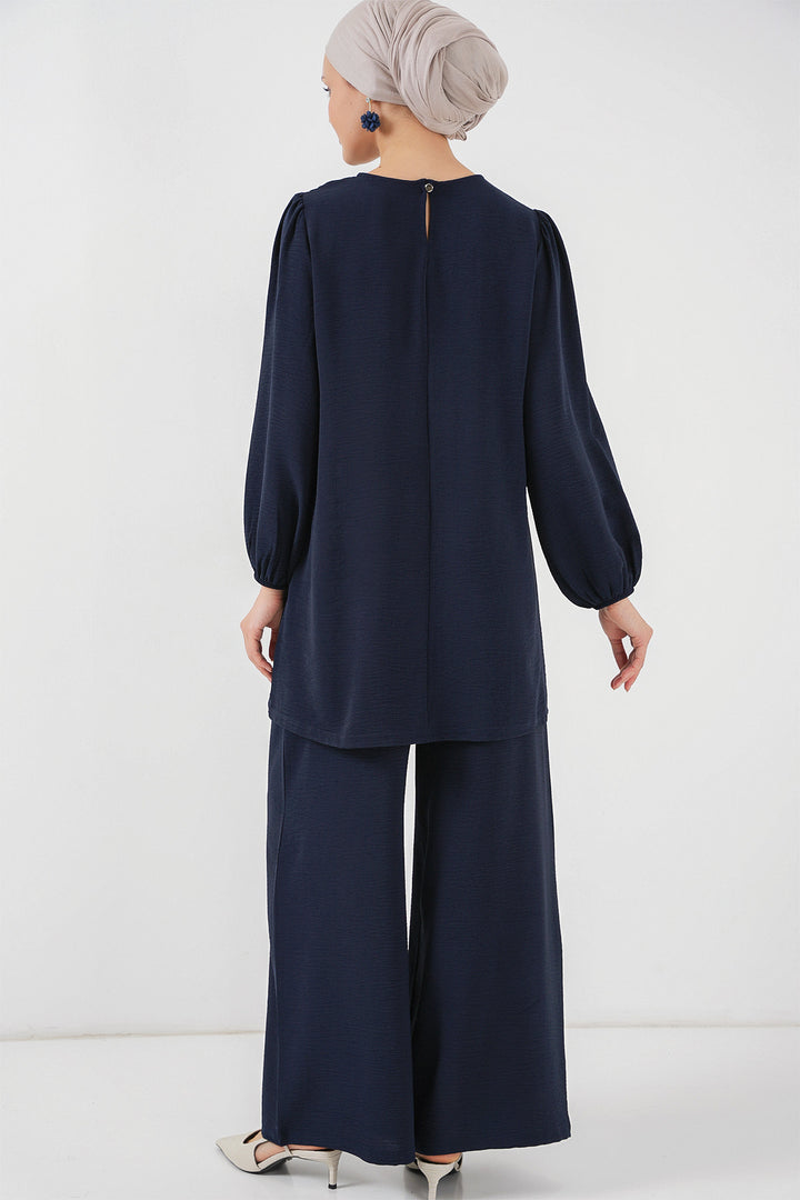 Bigdart Ensemble Haut Bas Tunique Pantalon Ayrobin 6712 - Bleu marine