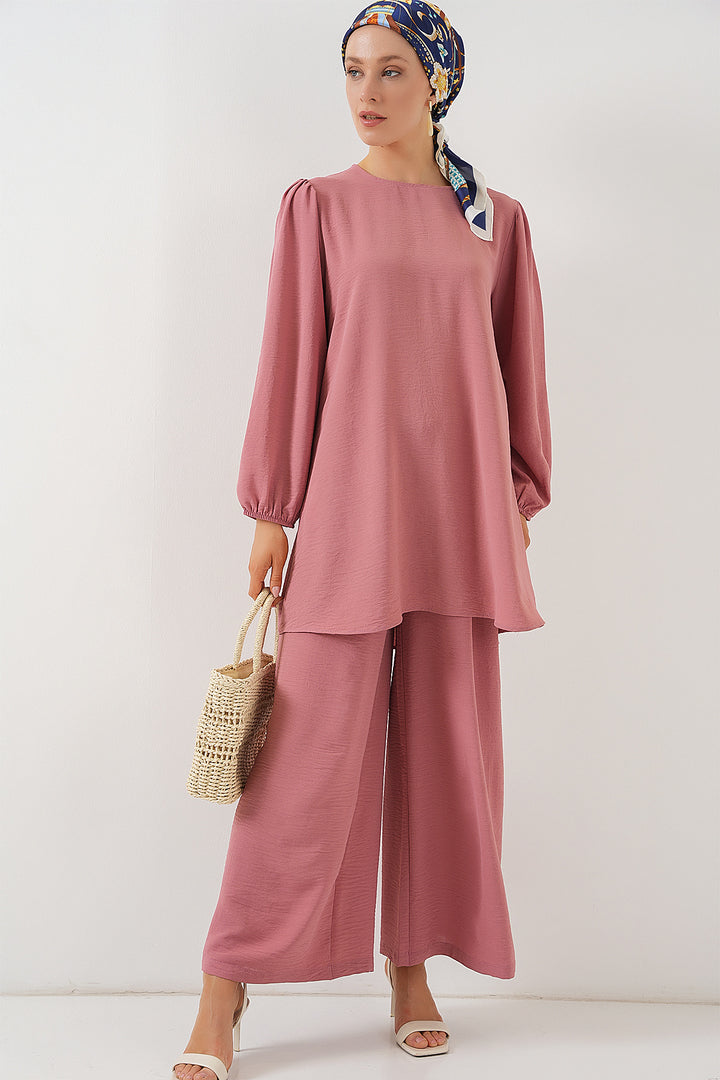 Bigdart Ensemble Haut Bas Tunique Pantalon Ayrobin 6712 - Rose