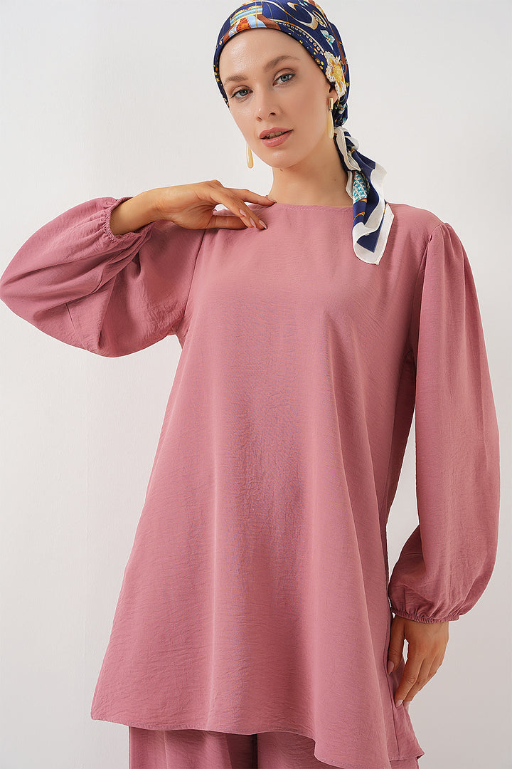Bigdart Ensemble Haut Bas Tunique Pantalon Ayrobin 6712 - Rose