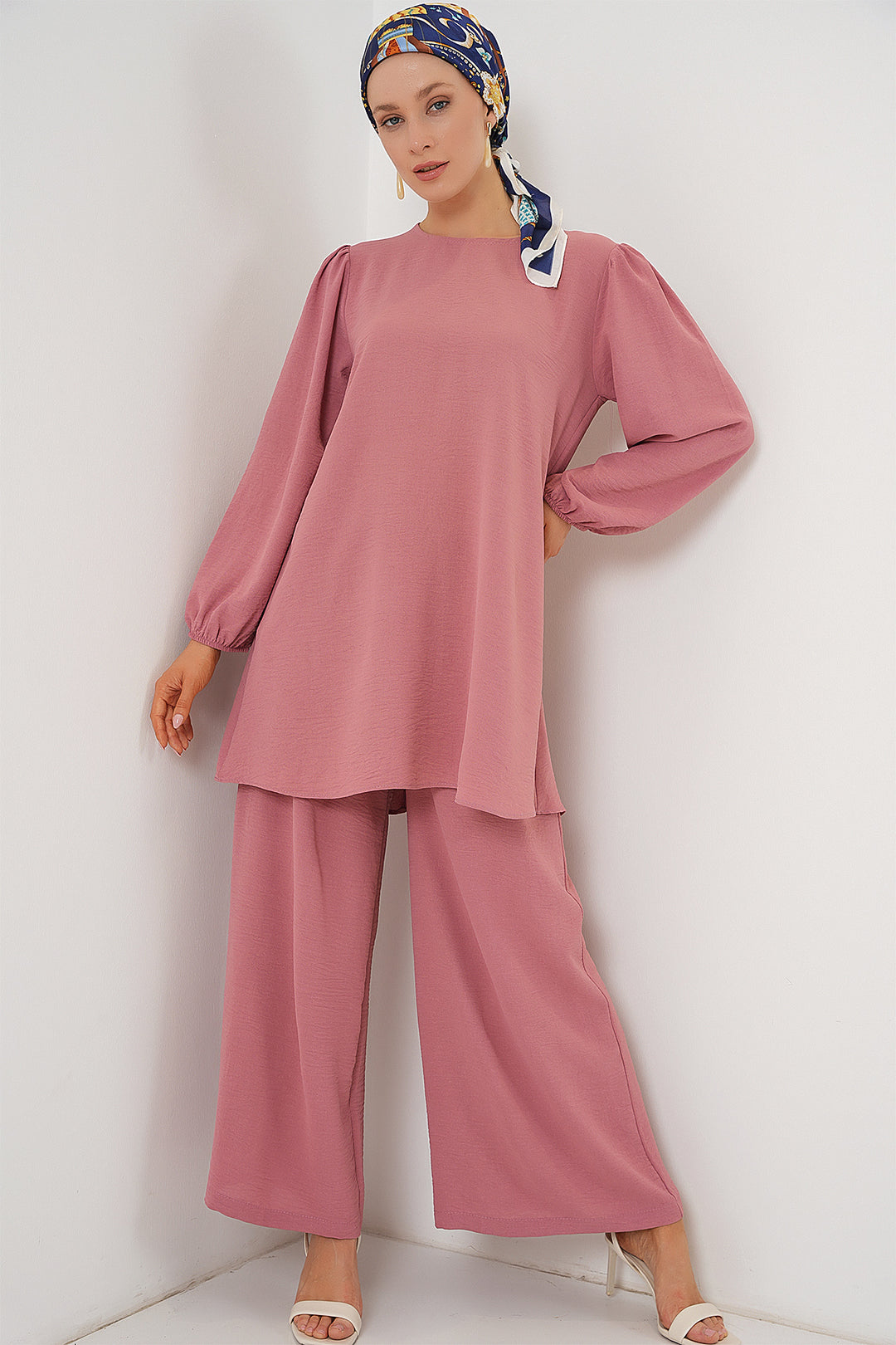 Bigdart Ensemble Haut Bas Tunique Pantalon Ayrobin 6712 - Rose