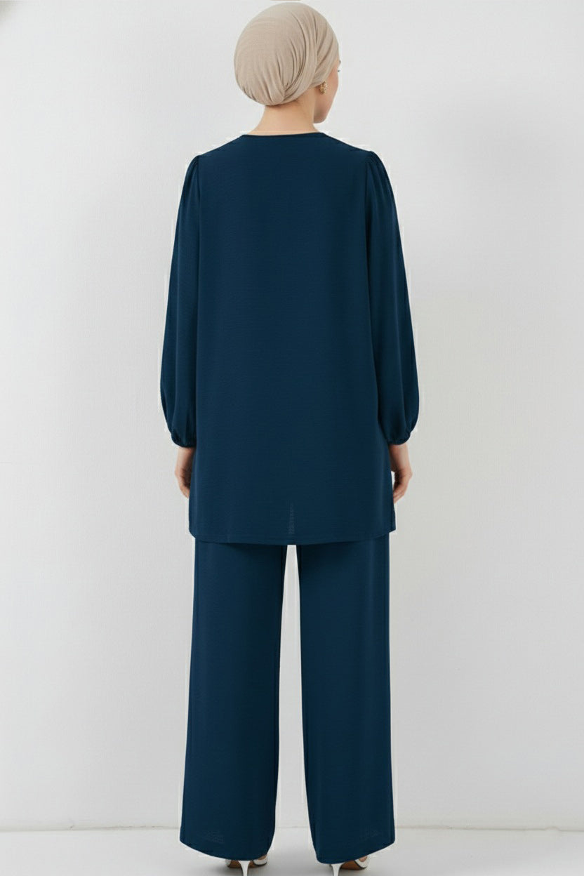 Bigdart Ensemble Haut Bas Tunique Pantalon Ayrobin 6712 - Pétrole