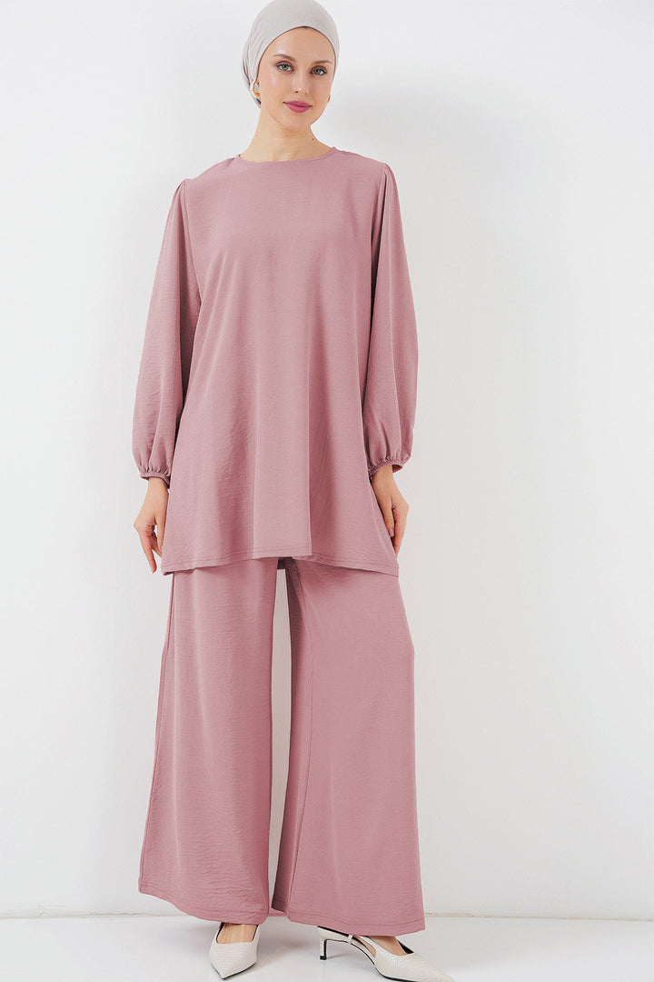 Bigdart Ensemble Haut Bas Tunique Pantalon Ayrobin 6712 - Poudré