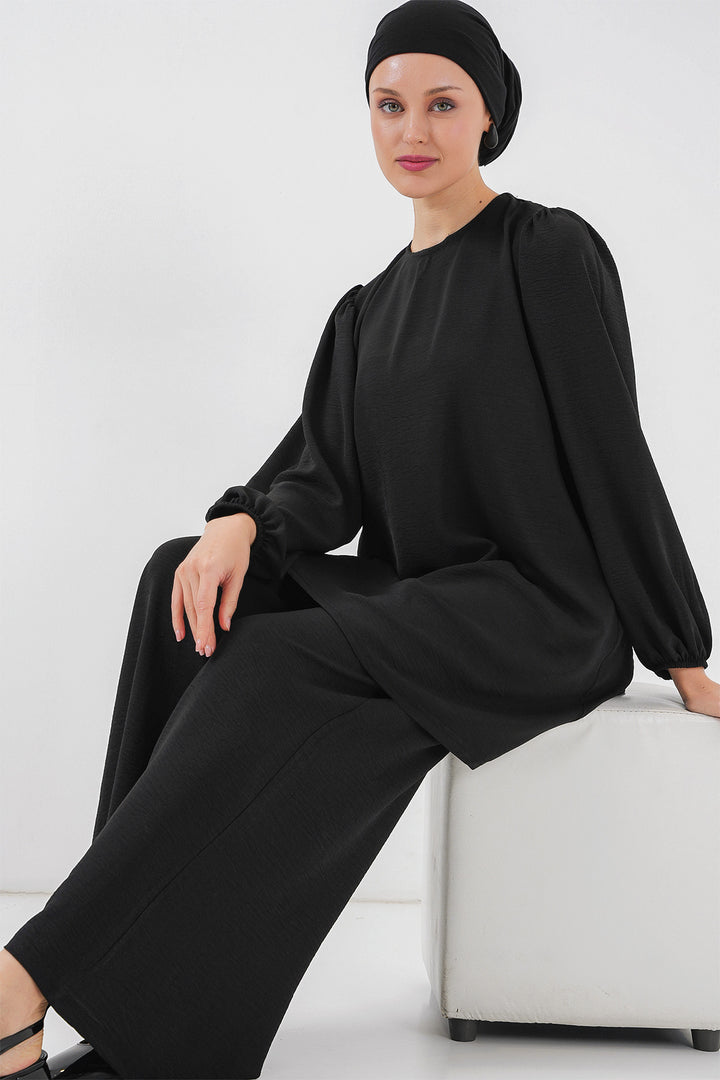 Bigdart Ensemble tunique et pantalon Aérobin 6712 - Noir