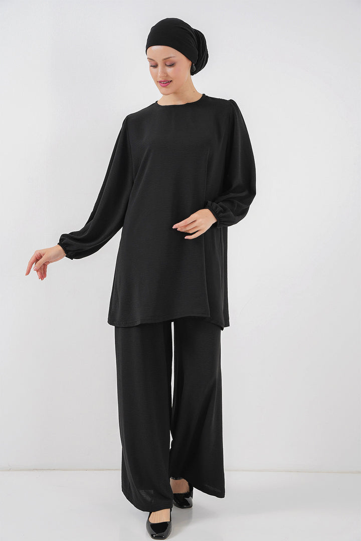 Bigdart Ensemble tunique et pantalon Aérobin 6712 - Noir