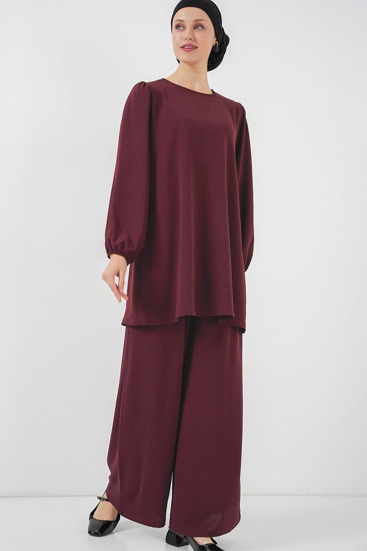Bigdart Ensemble Haut Bas Tunique Pantalon Ayrobin 6712 - Bordeaux