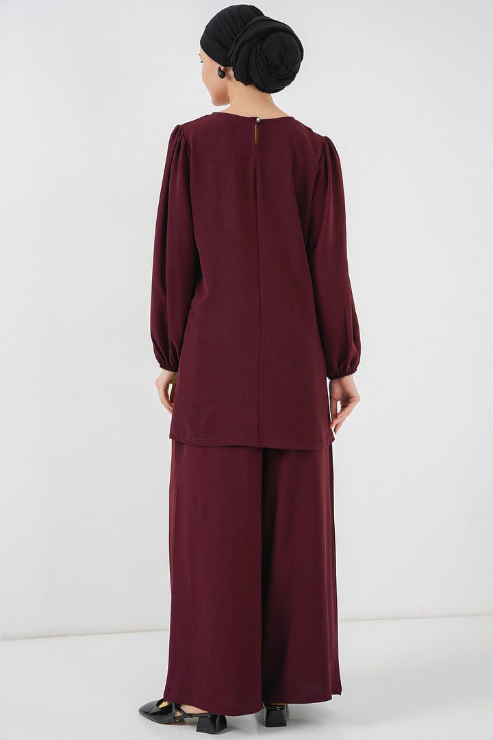 Bigdart Ensemble Haut Bas Tunique Pantalon Ayrobin 6712 - Bordeaux